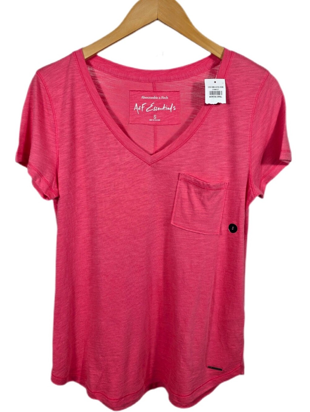 🆕️Abercrombie & Fitch Pink V-Neck Pocket Tee